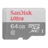 Cartão Memória Micro Sd Sandisk 64gb Utra Classe 10 