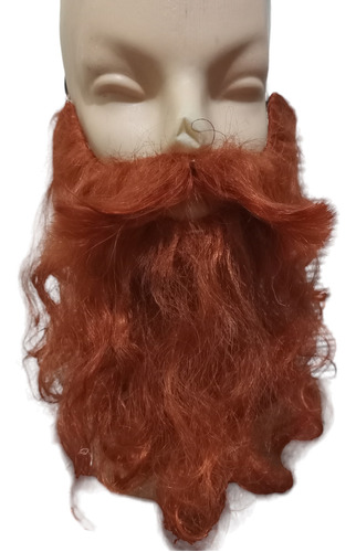 Barba Con Bigote Postiza Rojiza Disfraz By La Parti Wigs!