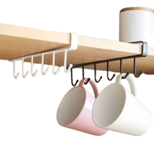 Organizador Colgante Porta Taza Alacena Estante Metal Cocina