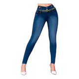 Jeans Mujer Pantalón Colombiano Mezclilla Strech Push Up 039