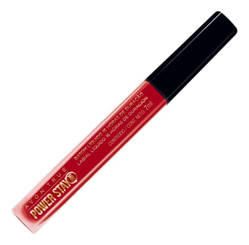 Labial Liquido Intransferible Power Stay Avon Acabado Mate Color Resilient Red