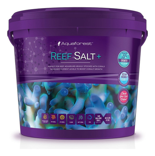 Sal Para Acuario Marino Aquaforest Reef Salt + Balde 22 Kg