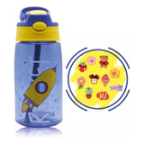 Termo Botella De Agua Infantil Niños Popote Automatico 480ml