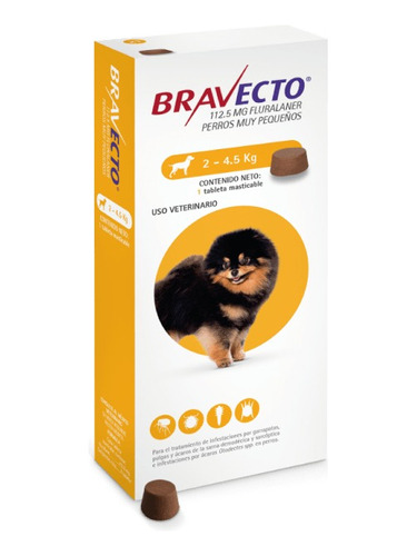 Bravecto Antipulgas Para Perro De 2 A 4.5kg