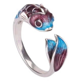 Creatividad Anillo Abierto Vintage Lucky Koi For Mujer