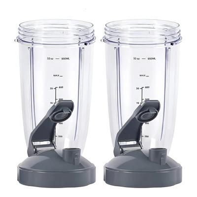 Vasos Compatible Con Nutribullet Licuadora 600w\u002F900w 32oz Repuesto 2 Tapas Incluidas | Meses sin interés