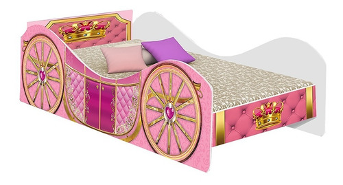 Cama Carruagem Solteiro Coroa, Cama Infantil