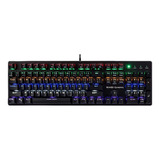 Teclado Mecánico Gamer Usb Profesional Rgb Aluminio Café