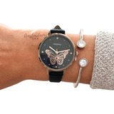 Reloj Tressa Dama Modelo Molly Mariposa Amsterdamarg Malla Negro