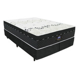 Cama Box Casal Queen Colchão Molas Miami Gazin Branco/preto