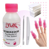 Kit Removedor Uv/led Semipermanente Broches Wipes Lefemme 