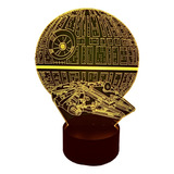 Lámpara Led Estrella De La Muerte Halcón Milenario Star Wars