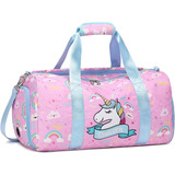 Bolsas Para Niñas Unicornio Lilas De Viaje Deportiva Maleta