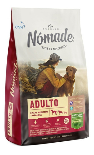 Nomade Premium Perro Adulto Raza Mediana Y Grande 20kg