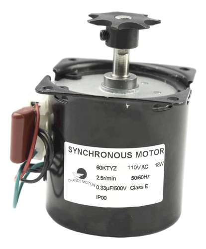 Motor De Engranajes Ac110v2.5-3 Rpm De 60 Ktyz Para Incubado