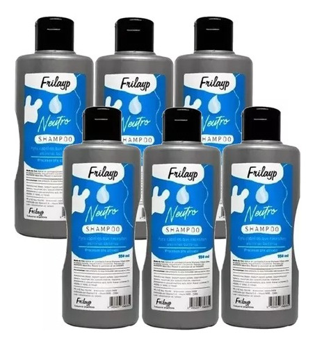 Shampoo Para Cabello Neutro Alisado Frilayp 950ml Pack X6