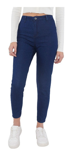 Jeans High Rise Skinny Azul Oscuro - Mujer Corona