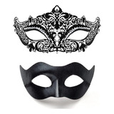 Mascaras Para Parejas Juego Mascaras Venecianas Metal Y Masc