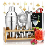 Set Coctelera Bartender Godmorn, 15pzs, Acero Inox 304, 550