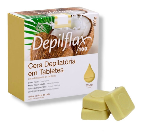 Cera Depilatória Quente Coco 500g - Depilflax