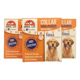 Pack X5 Collar Anti Pulgas Repelente Garrapatas Perro Acción