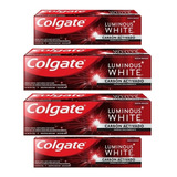 Crema Dental Colgate Luminous White Carbón Activado 4pz 75ml