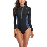 Traje De Baño Enterizo A Rayas For Mujer 9004