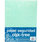 Papel Seguridad Oficio 200 Hojas Marca Oak-tree Verde Claro