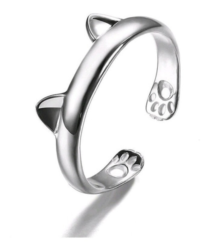 Anillo Ajustable Unitalla Con Orejas Y Patitas De Gato