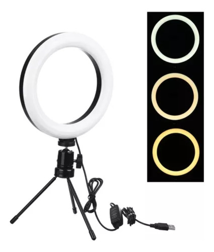 Ring Light  Blogueira Usb Portátil Luminária De Led 6 Polega