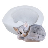 Molde De Silicona Gato 3d Para Vela Jabones Resina Chocolate