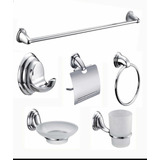 Accesorios De Baño , Set De 6 Piezas , Acero Inoxidable