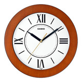 Reloj Casio Pared Iq-126-5bdf 100% Original Color De La Estructura Madera Color Del Fondo Blanco