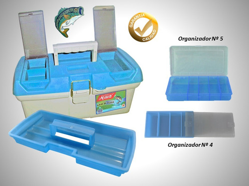 Caja Pesca Organizador Mauri Nro 410 + 2 Cajas Organizadoras