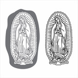 Virgen De Guadalupe (2 Piezas) Stickers / Calcas / Pegatinas