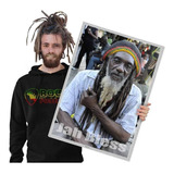 Decoração Quadro Reggae Jah Rastafari Poster A2 60x42cm 65
