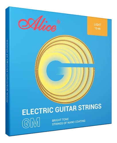 Alice Juego De Cuerdas De Guitarra Electrica, 6 Cuerdas, 10-