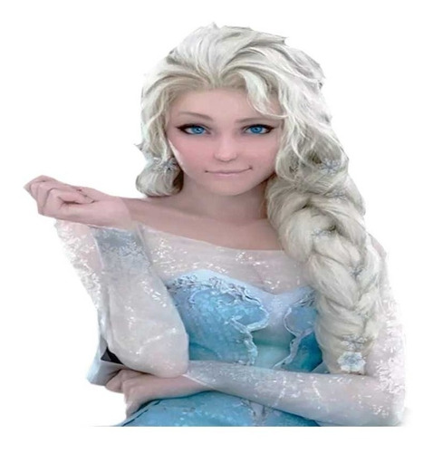 Peluca Frozen  Cotillon Disfraz Carioca Halloween Pelo