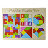 Rompecabezas Puzzle Tangram Juguete Bloques Madera Infantil