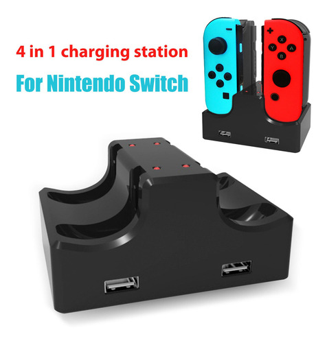 Estación De Carga Para 4 Controles Joy Nintendo Switch,
