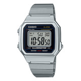 Reloj Casio B-650wd-1a Hombre Retro Local Centro Calle Color De La Malla Plateado Color Del Bisel Plateado Color Del Fondo Gris