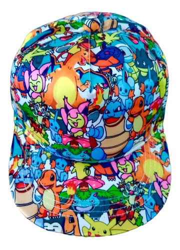 Gorra Cachucha Estampado Pokemon Ajustable Hip Hop Beisbol 