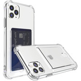 Funda Para iPhone 11 Pro Max - Transparente Con Tarjetero