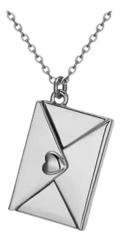 Collar Carta Corazón Chico Con Mensaje Personalizado