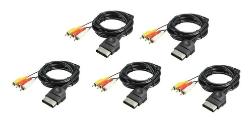 5 Cables Rca Av Audio Y Video Para Consola Xbox Clasico
