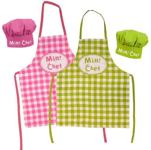 Mini Chef Delantal De Cocina+gorra De Chef Cocineritos Niños