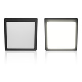 Painel Plafon Led Taschibra Lux 24w Quadrado Preto Sobrepor Cor Luz Neutra 4000k 110v/220v