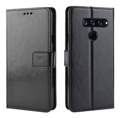 Funda De Anticaída Para LG V40 Thinq De Cuero Flip Cartera