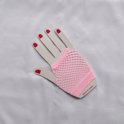 Guantes Cortos Negros De Malla De Rejilla For Mujer, [u]