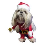 Traje Navideño Para Mascota Perro Gato Papa Noel Raza Xs